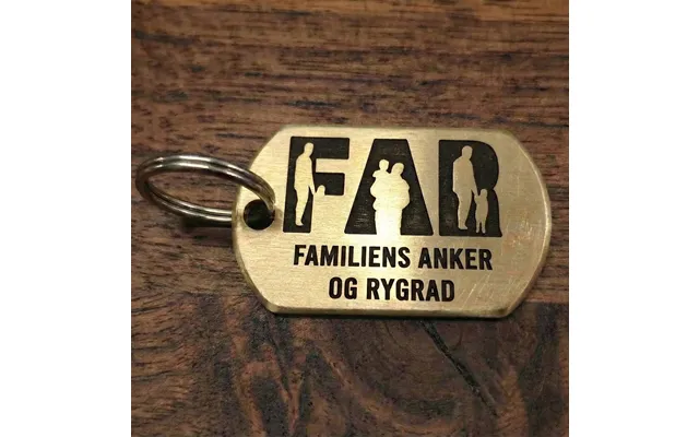 Nøglering Familiens Anker - Sort Rustfri