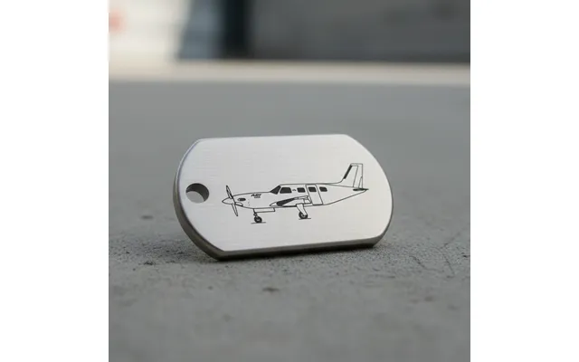 Personlig Fly-nøglering Med Gravering Custom Aviator Tag - Sort Rustfri