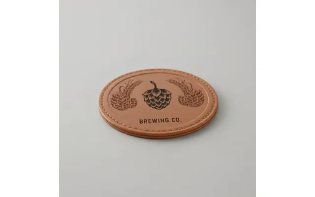 Personlige Coasters I Læder-look Bordskånere Med Eget Logo Eller Navn - 6 Stk