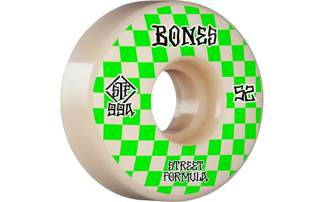 Bones Wheels Skateboard Hjul Patterns Stf 99a 52mm White V3 Slims 4-pak