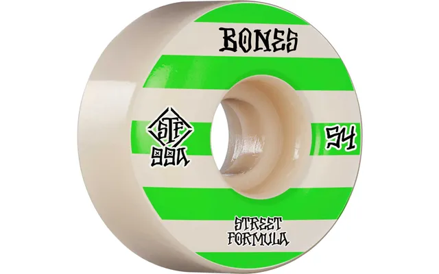 Bones Wheels Skateboard Hjul Patterns Stf 99a 54mm White V4 Wide 4-pak