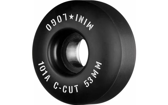 Mini Logo Skateboard Hjul C-cut 53mm 101a Sort 4-pak