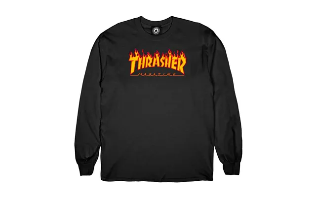 Thrasher Flame Long Sleeve T-shirt Sort Long Sleeve