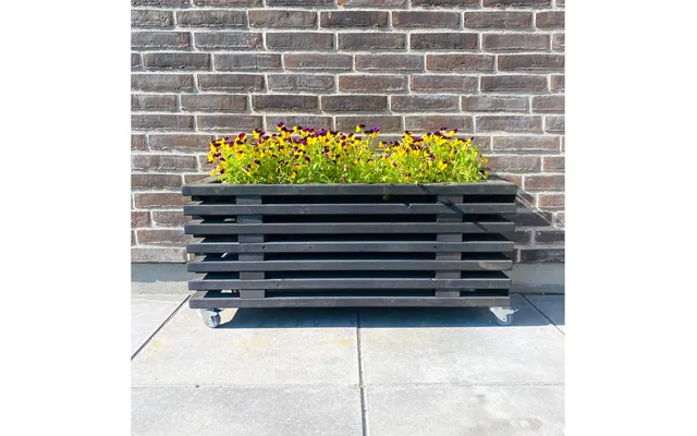 Blomsterkasse Af Traller Sortbejdset 80 Cm 14 Lægter 95 Cm