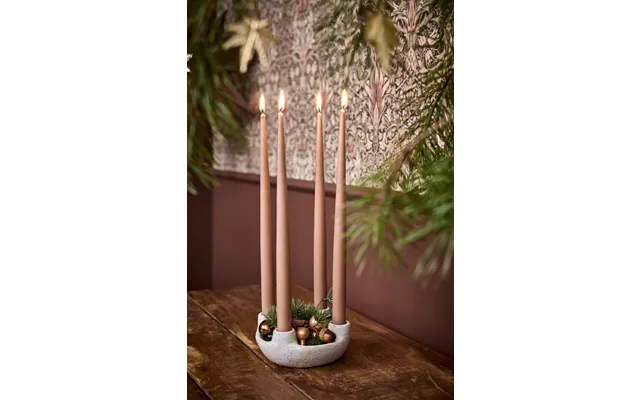 Keramisk Adventsstage 6x15 Cm - Hvid