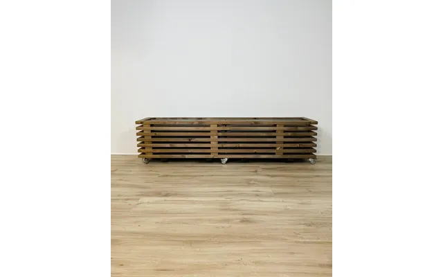Luksus Plantekasse Af Traller Brunbejdset 65 Cm 11 Lægter 95 Cm