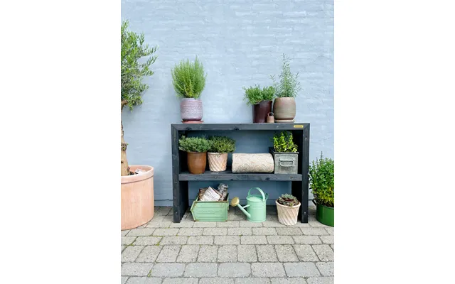 Plantebord Af Traller Sortbejdset 37 Cm Uden Topplade 100 Cm