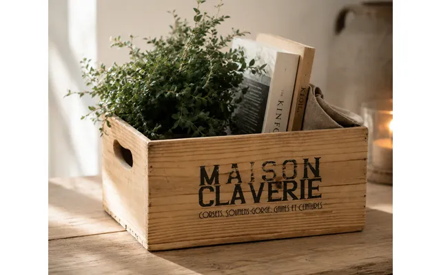Rustik Trækasse Med Håndtag