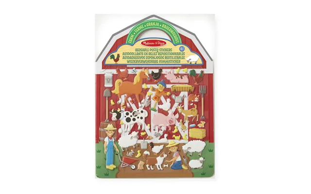 Melissa & Doug Klistermærkesæt, Genanvendelige - Bondegård