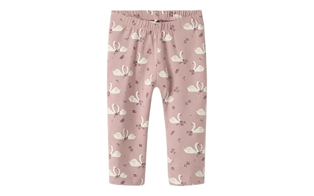 Name It Leggins Med Svane Print, Str. 56-92 - 86