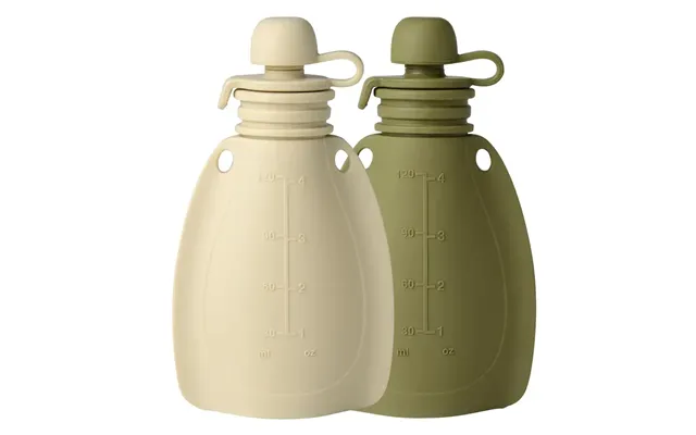 Smoothie Flaske 2 Pak - Beige Moss Green