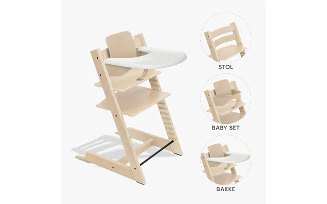 Stokke Tripp Trapp Bundle - Højstol, Babyset Og Tray