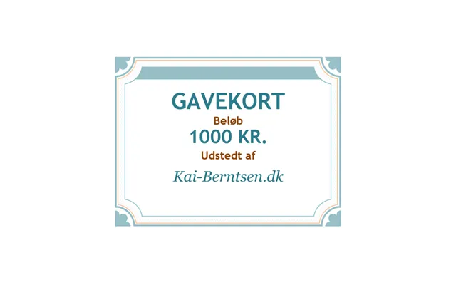 Gavekort På 1000 Kr.