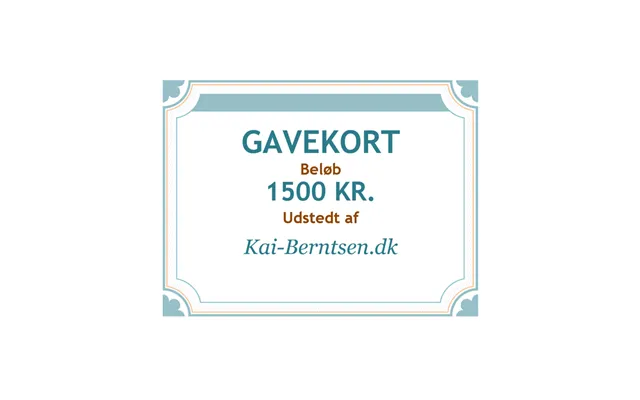 Gavekort På 1500 Kr.