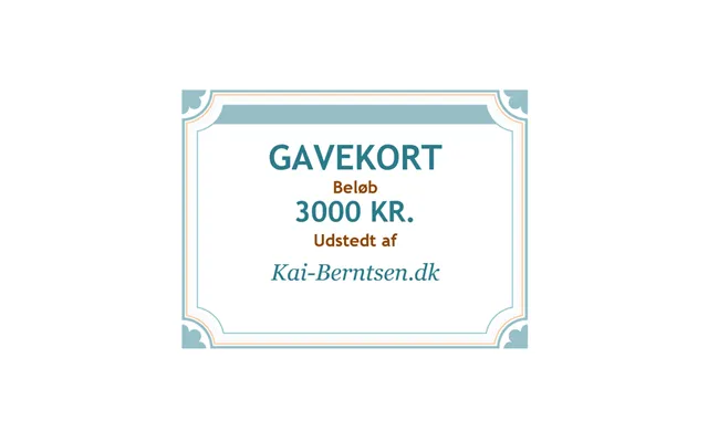Gavekort På 3000 Kr.