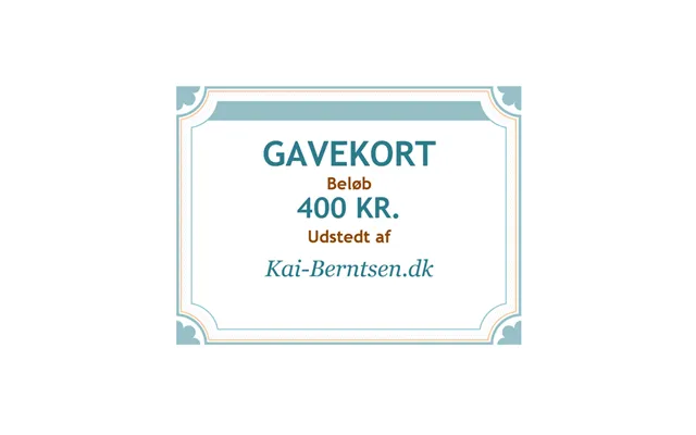 Gavekort På 400 Kr.