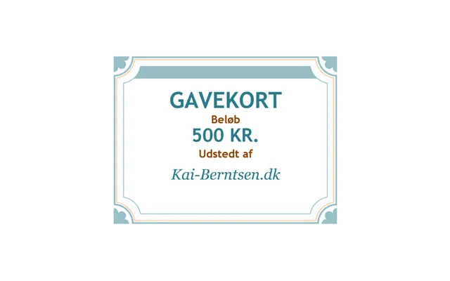 Gavekort På 500 Kr.