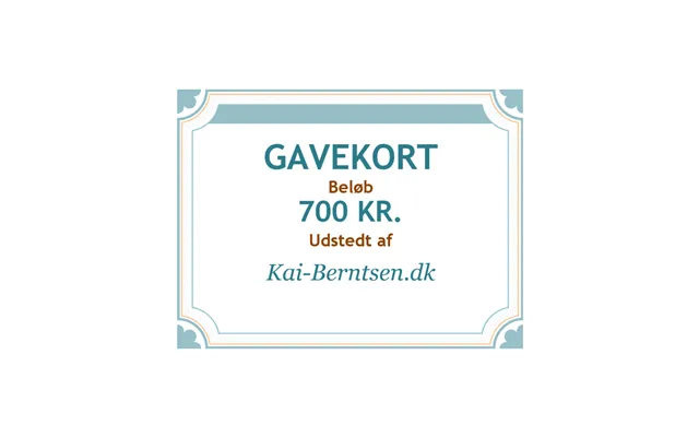 Gavekort På 700 Kr.
