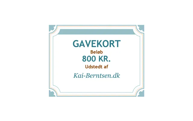 Gavekort På 800 Kr.
