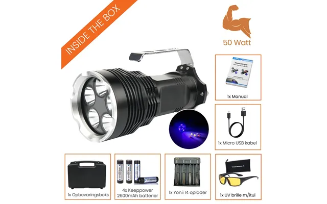 395 Nm Bredspektret Uv-startpakke - Dark Night 50w Sæt