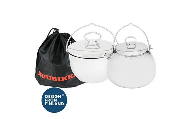 Muurikka Bålsæt I Rustfrit Stål Med Bålkande 0,8l Og Gryde 1,9l