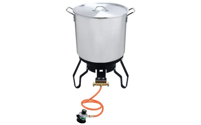 Stor Gryde Med Gasblus Og Stativ 52 Ltr.