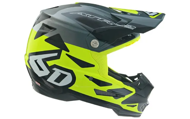 6d Atr-2 Merge Helmet - Gul Grå Sort Str Large