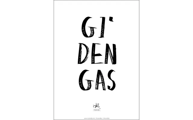 A4 Plakat - Gi' Den Gas