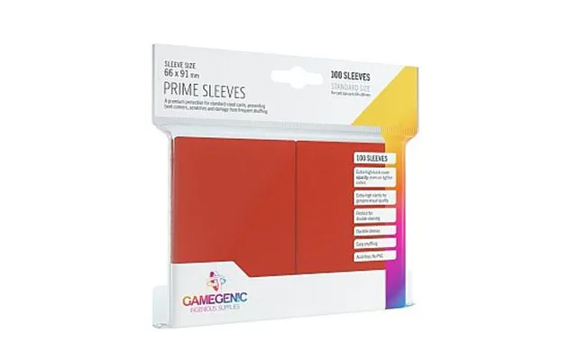 Gamegenic - Prime Sleeves Red Rã D 100 Kortlommer