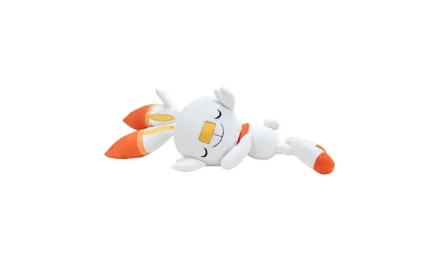 Pokã Mon Scorbunny Sleeping - Plush Bamse