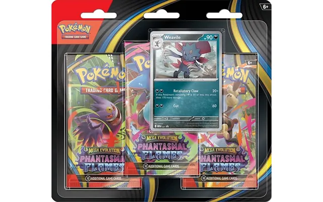 Pokemon - Me02 Phantasmal Flames 3-pack Blister Weavile