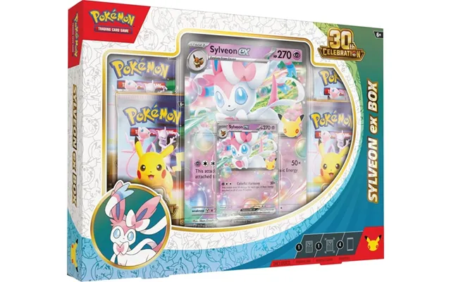 Pokemon Mega Evolution 30th Celebration - Ex Box Sylveon Ex Collection 4 Boosters