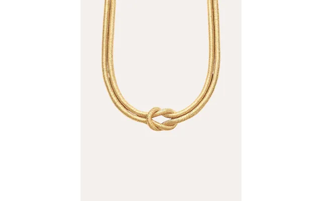 Knotted Snake Necklace - Forgyldt