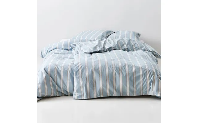 Økologisk Sengetøj Cocoon 140x200 Blå & Hvid Stribet