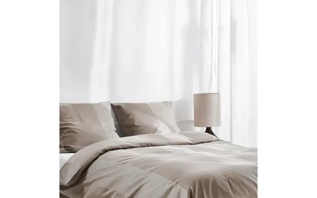 Økologisk Sengetøj Stay 140x200 Beige Stribet
