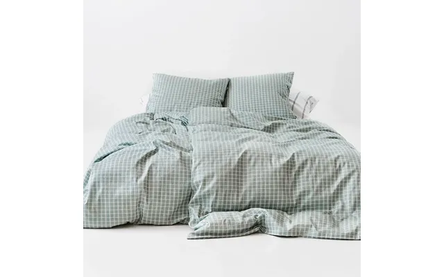 Snooze Økologisk Sengetøj Ternet Grøn 140x200