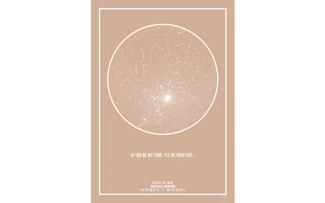 Personlig Stjernehimmel Plakat Nude - A4 Stjernebilleder