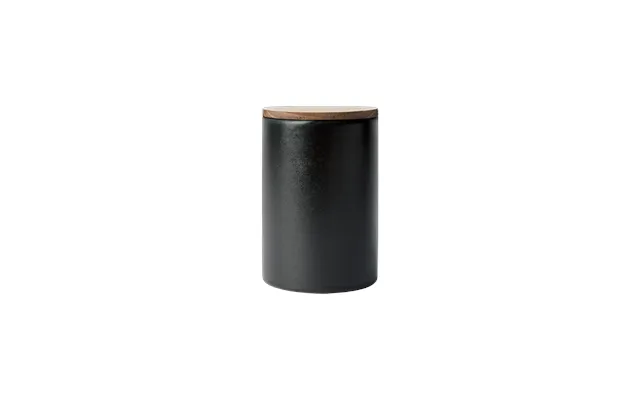 Raw Opbevaringskrukke Med Låg - Titanium Black