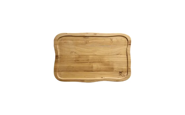 Raw Teak Skærebræt Med Saftrille - 40x36 Cm