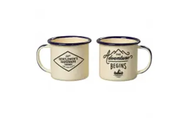 Gentlemen's Hardware Double Espresso Set The Adventure Begins Emaljekrus - 2 Stk