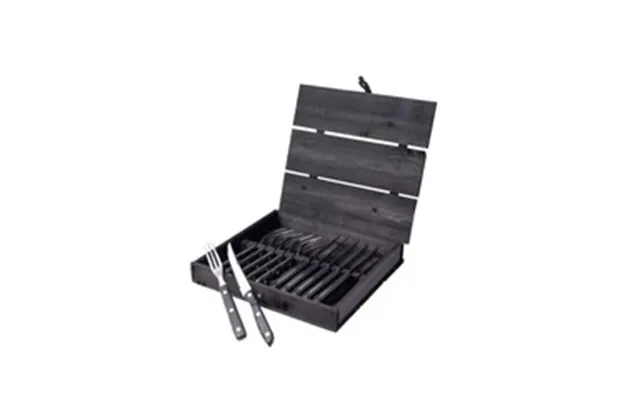 Gense Old Farmer - Steakbestik, Black, 12 Dele