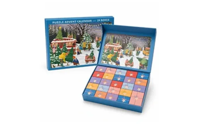 Vissevasse - Julekalender Med Puslespil, Christmas Trees & Snowflakes