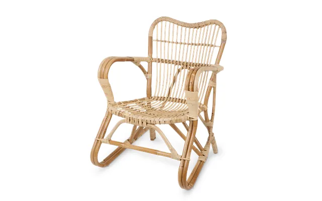 Rattan Stol Natur Lav Ryg B60xh40xsh42