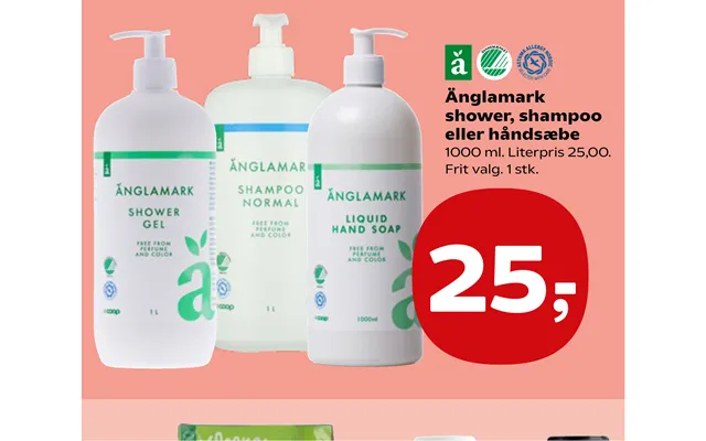 Änglamark Shower, Shampoo Eller Håndsæbe