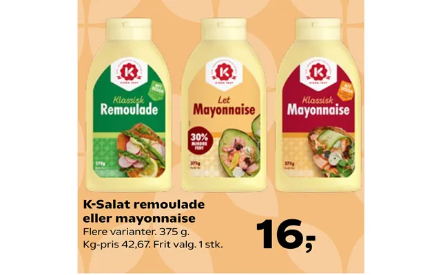 K-salat Remoulade Eller Mayonnaise