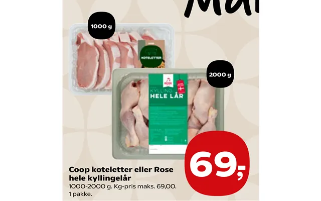 Coop Koteletter Eller Rose Hele Kyllingelår