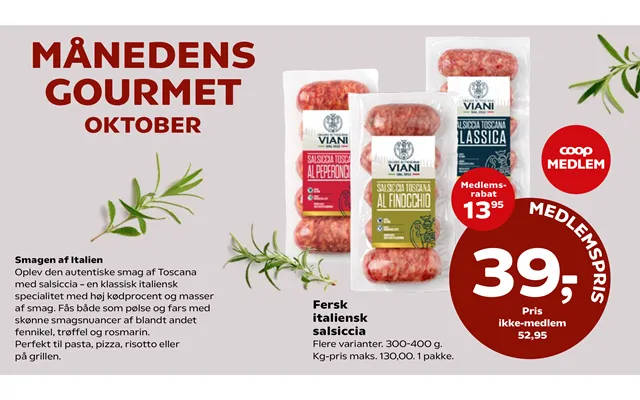 Fersk Italiensk Salsiccia