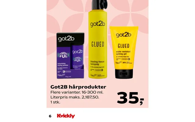 Got2b Hårprodukter