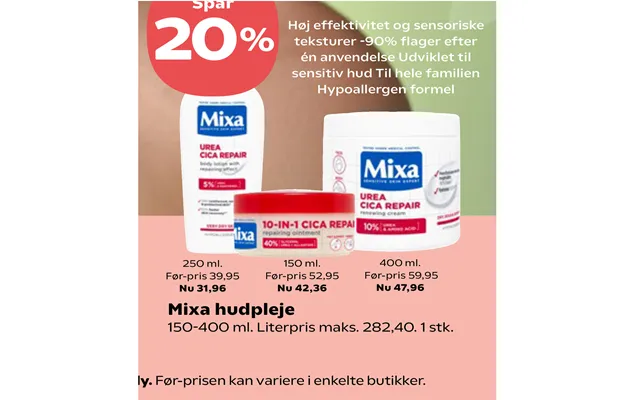 Høj Effektivitet Og Sensoriske Teksturer -90% Flager Efter Én Anvendelse Udviklet Til Sensitiv Hud Til Hele Familien