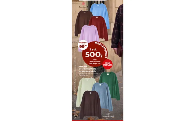 Jackpot Eller Cottonfield Lambswool Strik
